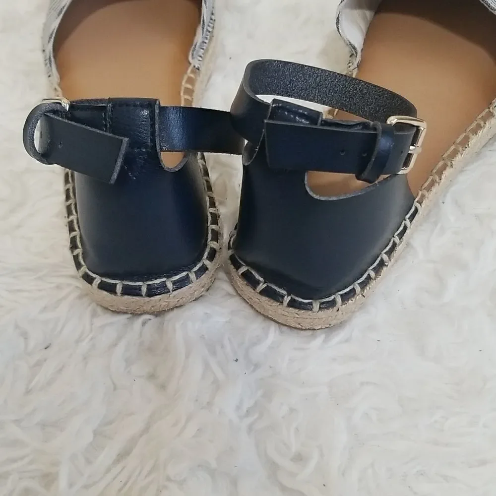 Old Navy Blue  & White Strip Espadrilles Sz 9